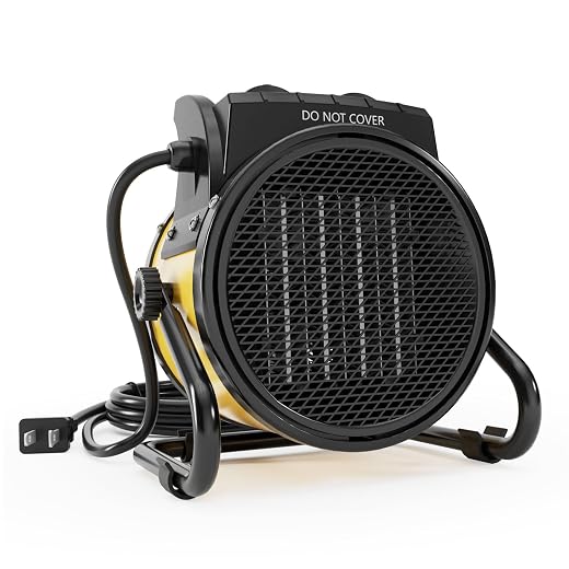 Outdoor Heater for Patio, 1500W Electirc Greenhouse Heater, Yellow