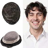 Vista 125 de Mens Toupee Hair Piece For Men Fine Mono Men Hair System Toupee For Men Hair Piece Real Human Hair System For Men Protesis Capilar Para Hombre 6x9