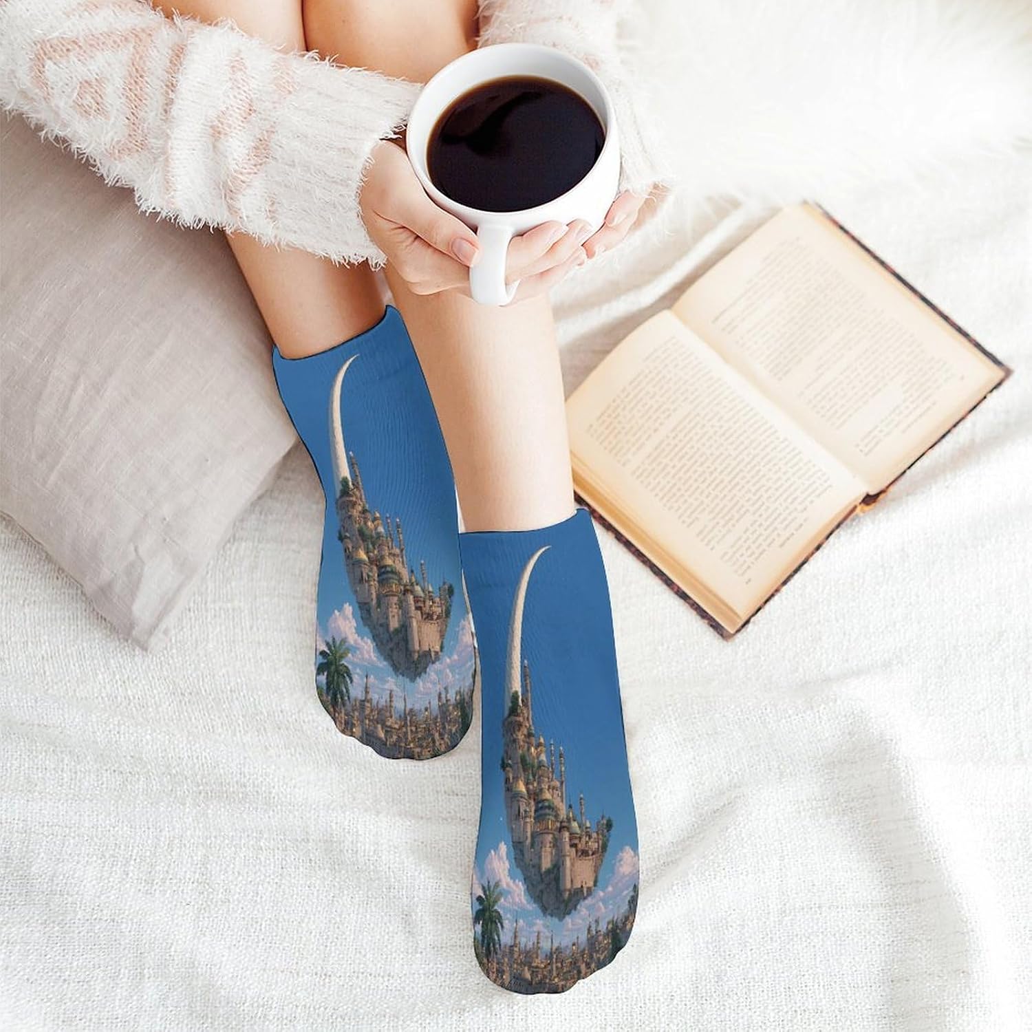 Salvadors Dali On The Moon Socks for Men Women 5 Pairs Ankle Socks