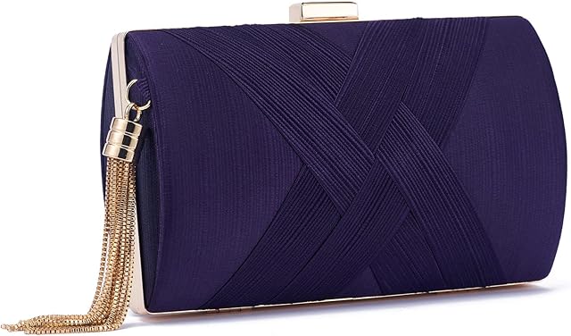 ZOUIQSS Women Clutch Bag Evening bag Fringed Evening Handbag,Lady Party Wedding Clutch Purse Chain Shoulder Cross Body Bag