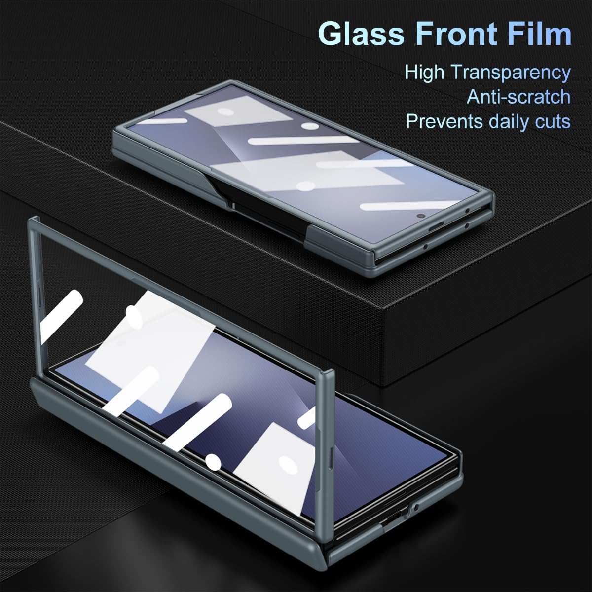 for Samsung Z Trifold Case with Screen Protector, Built-in S Pen Holder and Stylus, Hinge Protector Cover for Samsung Galaxy Z Trifold, Pen is Included-Green