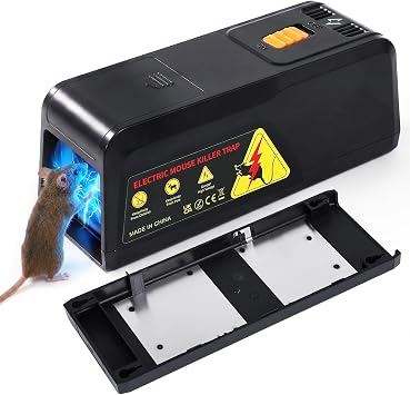 ilikable Electric Mouse Trap Instant Kill, Dual Power Electric Rat Trap