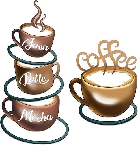 Miniatura 9 de 4 letreros de metal para taza de café para pared, cocina, decoración de pared, decoración de pared, cafetería, cafetería, tienda, hogar, cocina,