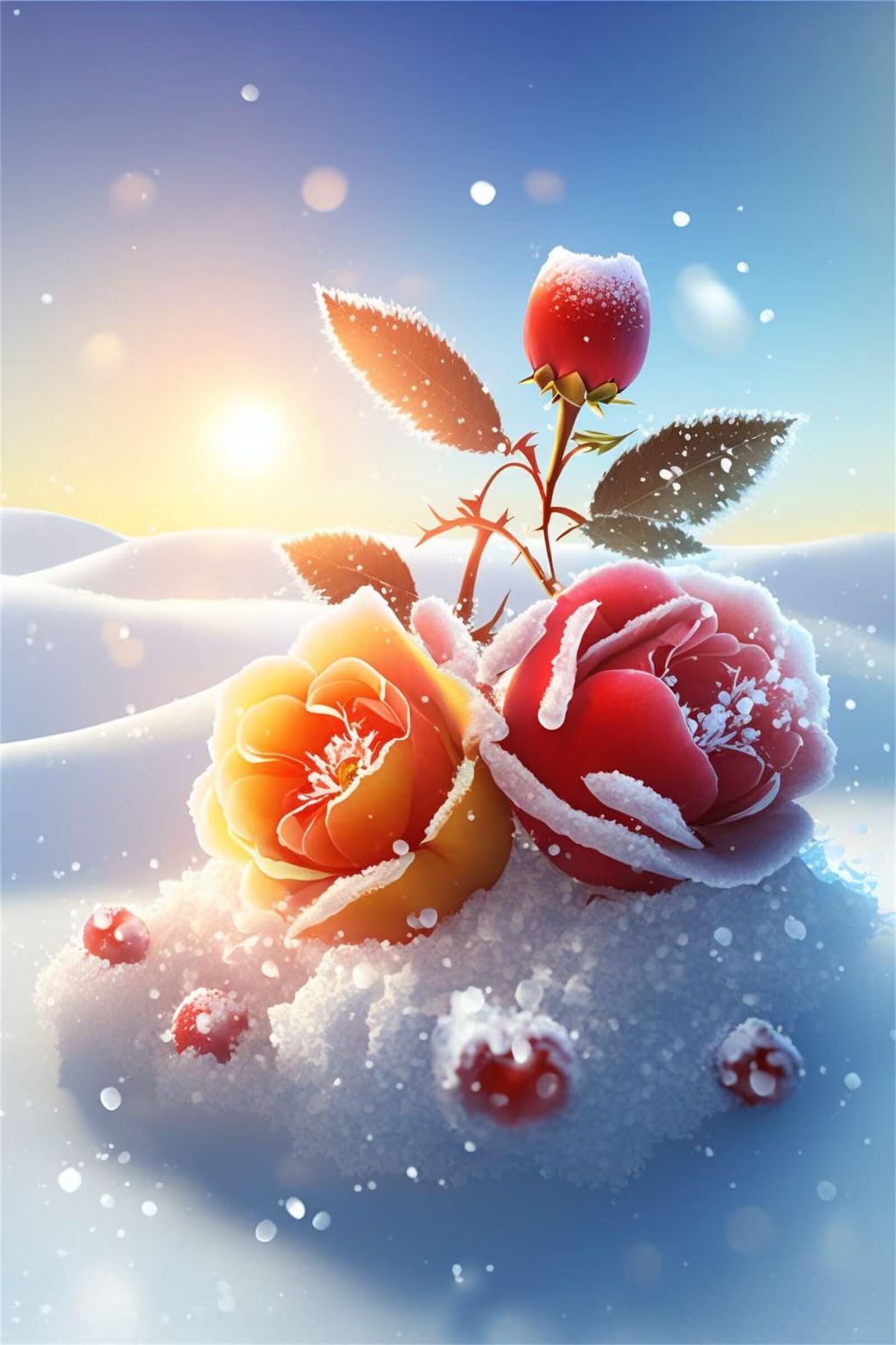 Puzzle dla dorosłych, 700 elementów, Sunshine Snow Roses, puzzle 52 x 38 cm, kolorowe puzzle "zrób to sam" do dekoracji domu, rodzinne puzzle dla początkujących i dzieci