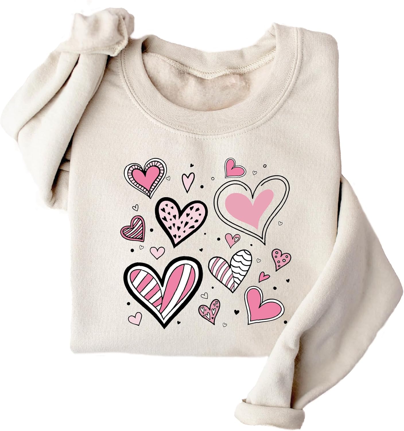 Valentines Heart Sweatshirt, Womens XOXO Gift, Valentine Graphic Sweater - Image 4