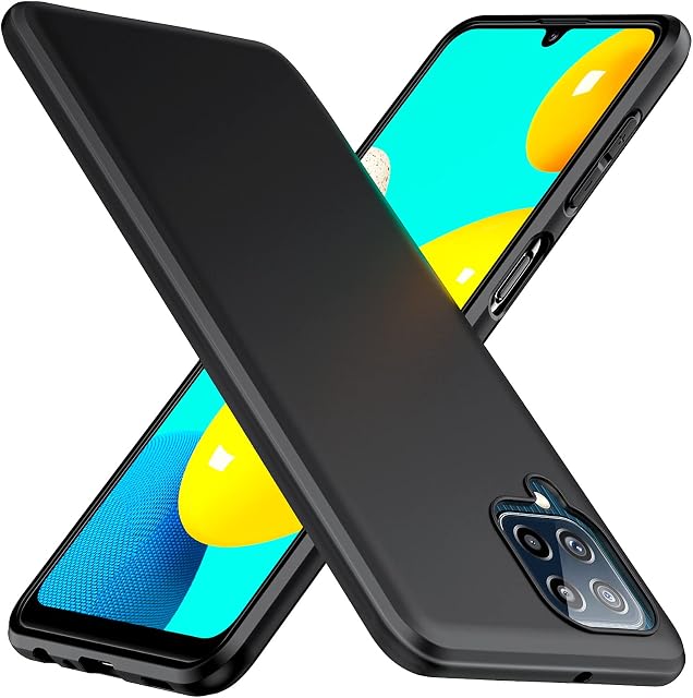 TesRank Samsung Galaxy M32 4G /M22 4G Case, Soft TPU Cover Matte [Anti-scratch] [Anti-fingerprint] for Samsung Galaxy M32 4G /M22 4G-Black