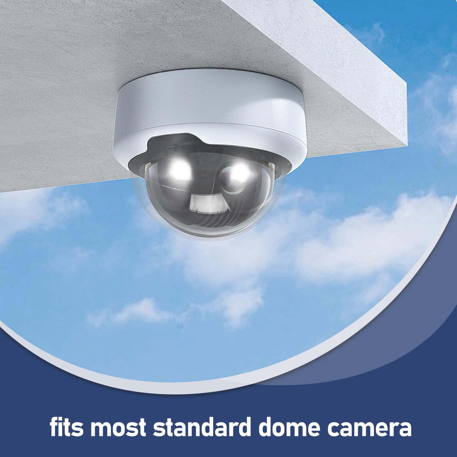HOMSFOU Copertura Cupola per Telecamera di Sicurezza Copertura Trasparente in Acrilico per Protezione Antipioggia Esterna Coperchio Resistente alle Intemperie per Alloggiamento di Sorvegli
