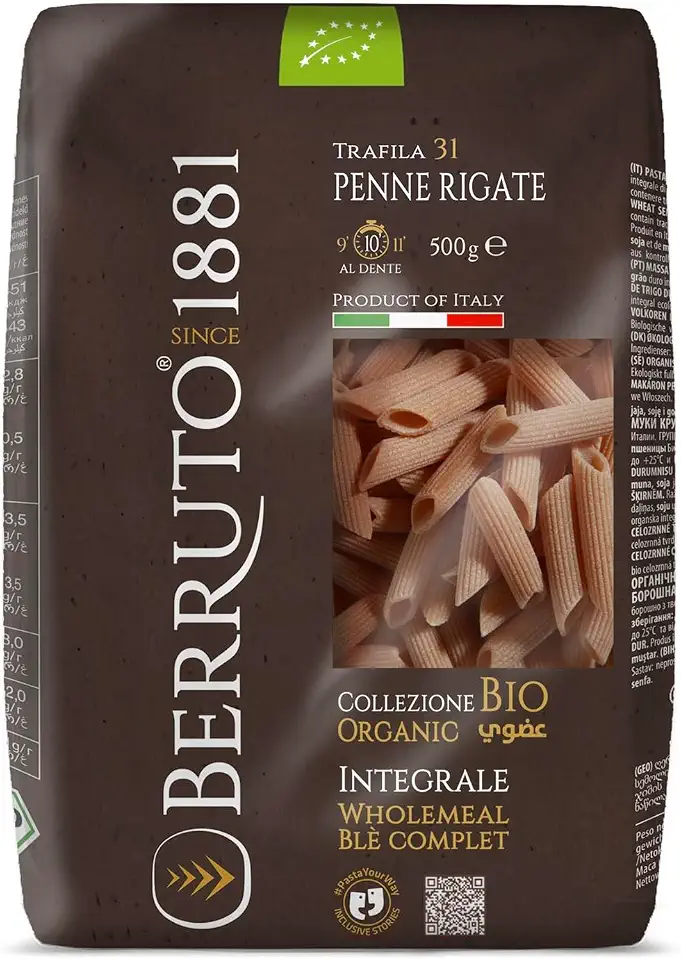 1881 Organic Wholemeal Penne Rigate31 Pasta 500g