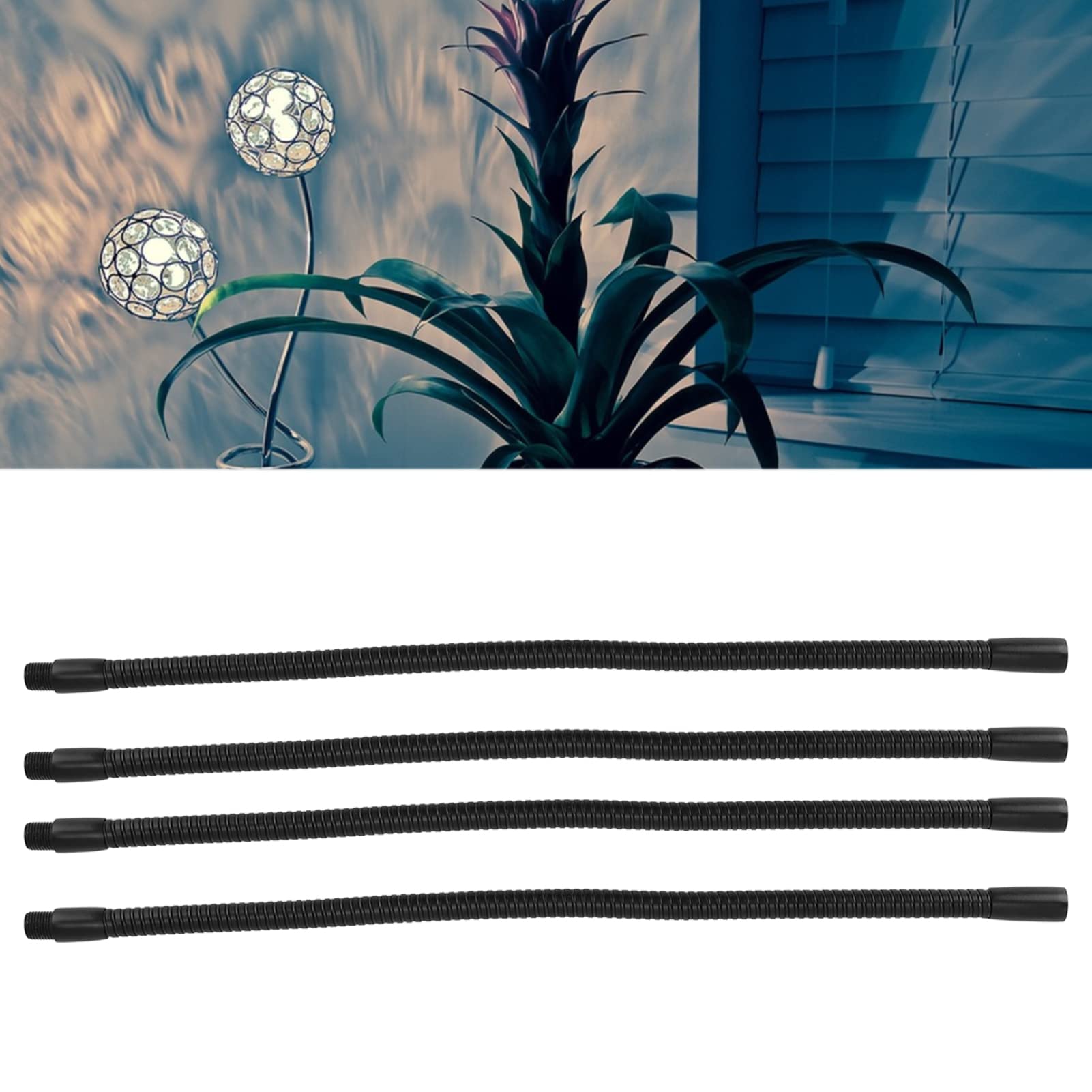 Tubo Flessibile per Lampada a Collo di Cigno Tubo Flessibile per Lampada Universale Regolabile 4 Pezzi per Apparecchio di Illuminazione (35 cm)