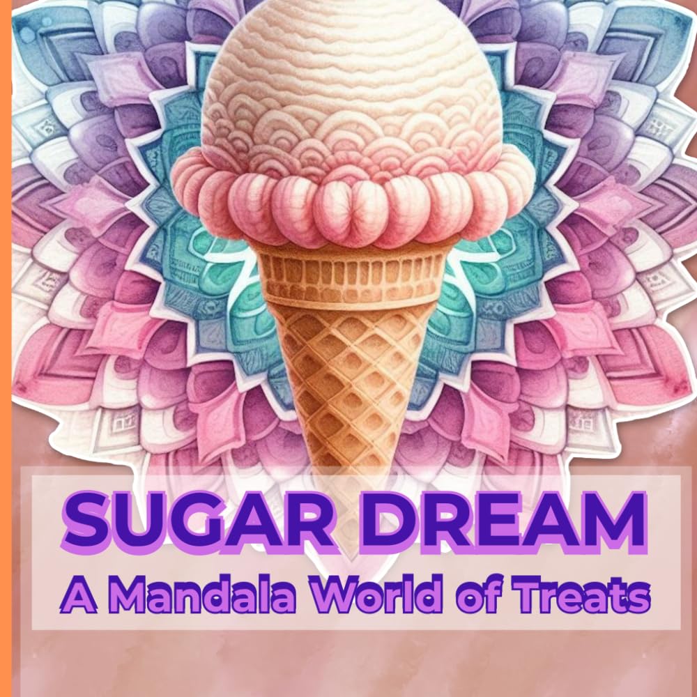 Sugar Dream: A Mandala World of Treats: A Sweet Mandala Coloring Book for Adults