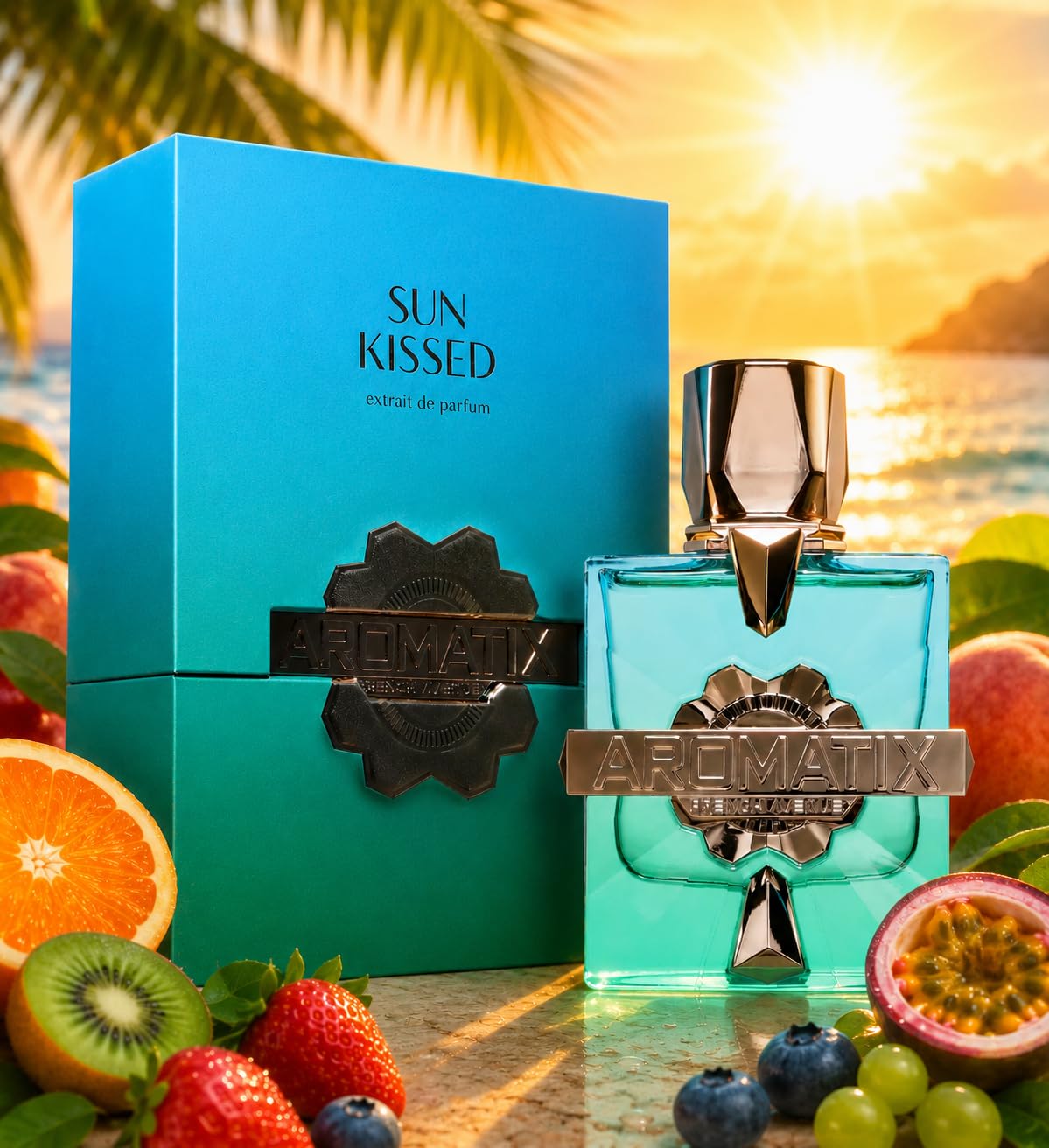 Sun Kissed Extrait – Aromatix x fragranza unisex da 100 ml + campioncino in omaggio da borsetta da 5ml