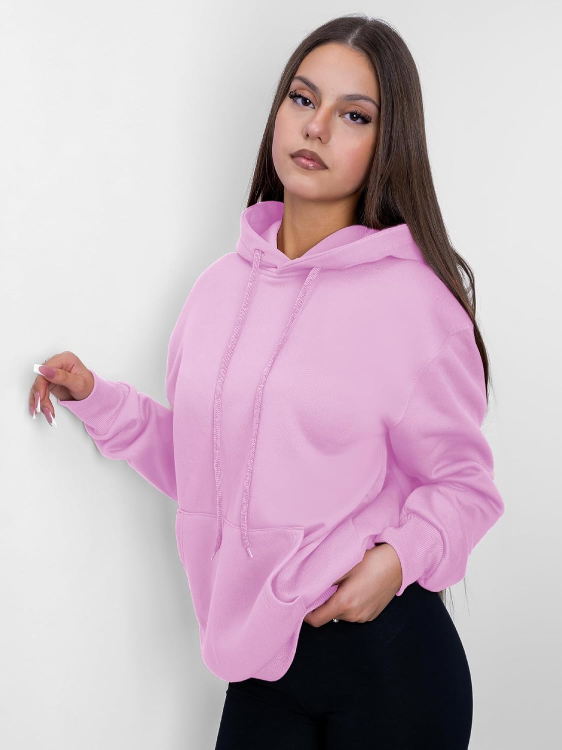 Oversized Pullover Hoodie for Women Soft Fleece Cotton Blend, Cozy Everyday Sweatshirt - Image 2
