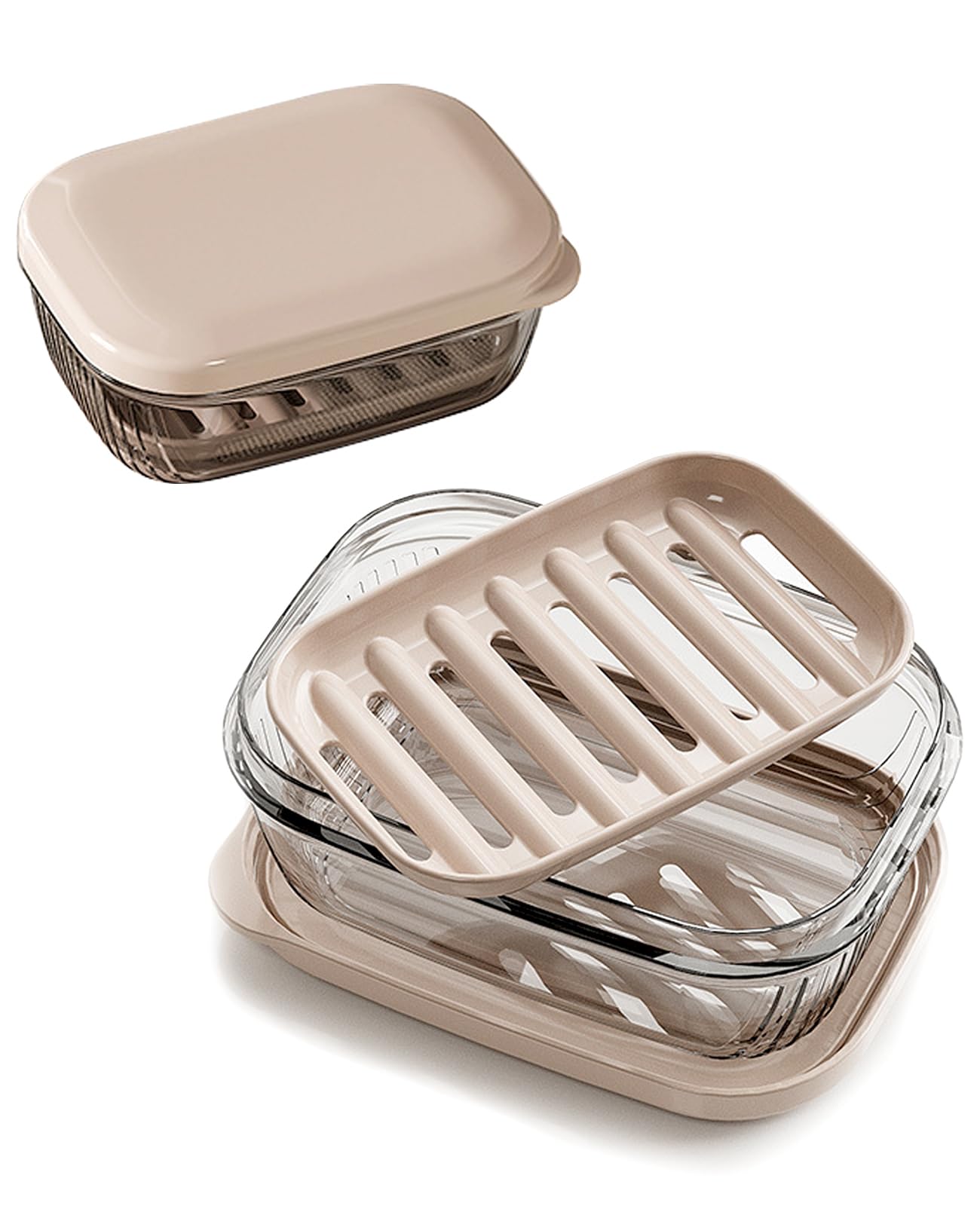 Jianglai Lear Soap Dish Holder With Lid, Leakproof And Waterproof Travel Soap Case With Drainage, Portable Sealed Shower Soap Box, Perfect For Bathroom Shower, Travel, Camp, Gym, Outdoor