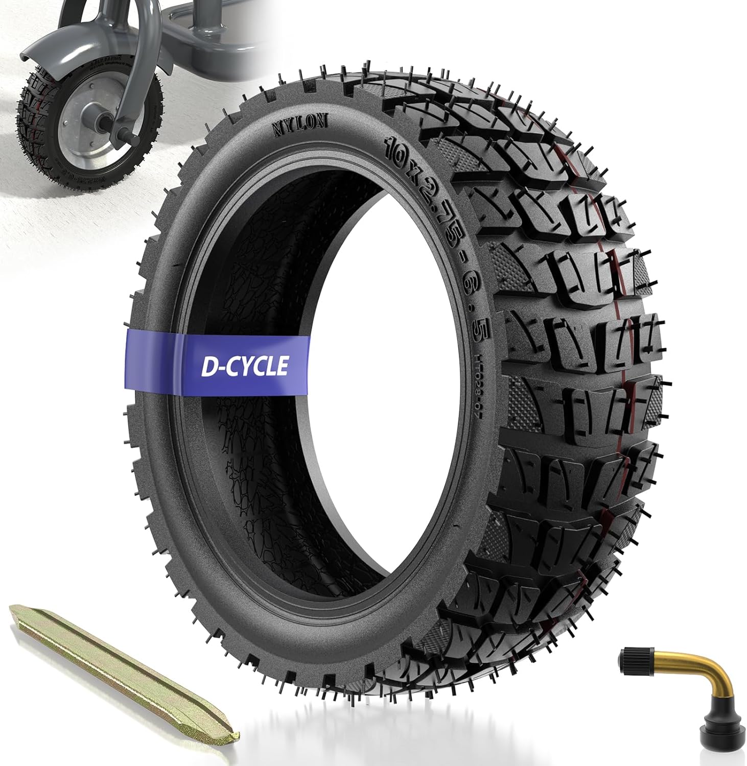 10x2.75-6.5 Scooter Tire Off Road 10 Inch Scooter Tyres 70/65-6.5 Thickened Tyre for Electric Scooter Wheels Replacement parts