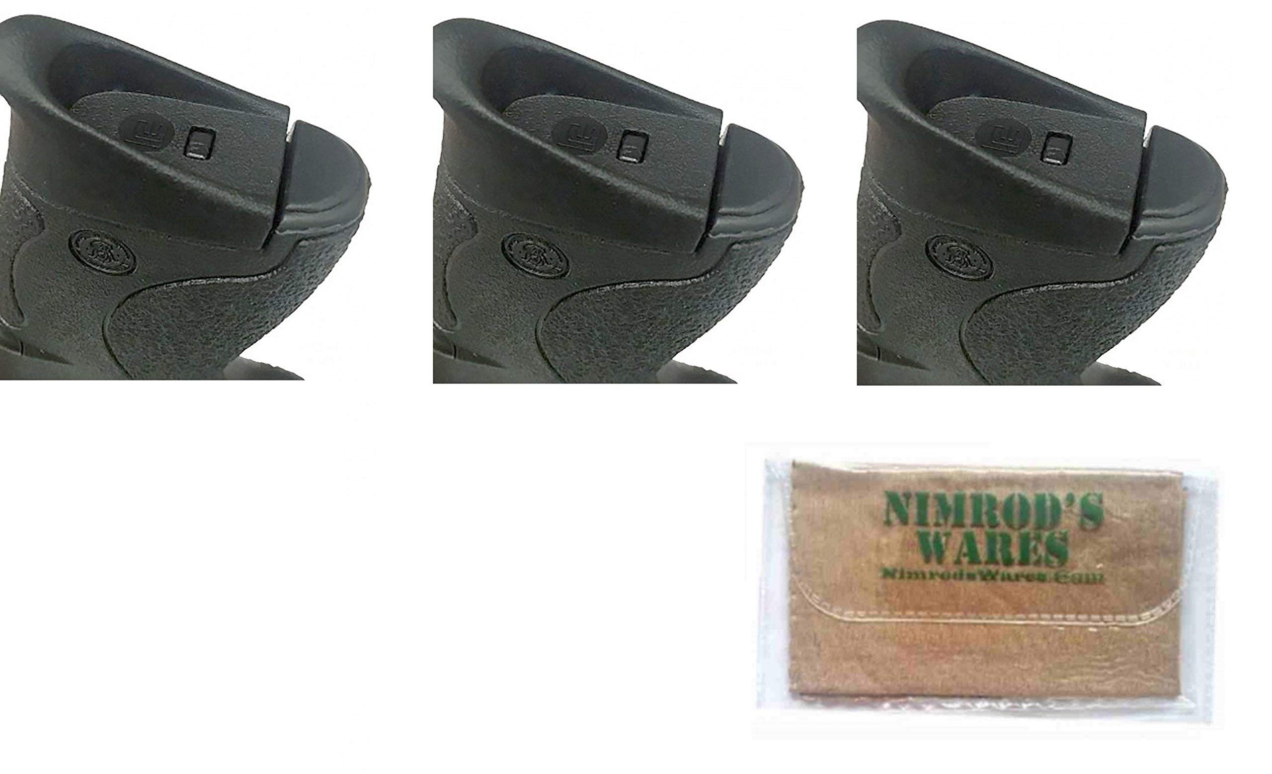 Nimrod's Wares3-Pack Pearce Grip S&W M&P Shield Grip Frame Insert 9mm .40 PG-FIMPS Microfiber Cloth