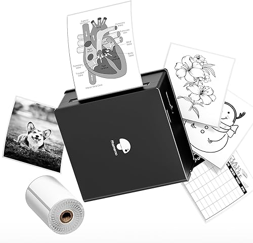 Miniatura 2 de Phomemo 1 mini impresora térmica de bolsillo con etiqueta engomada M02 y 3 rollos de papel