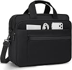 Laptop Bag 15.6 Inch Waterproof Computer Messenger Bag Expandable Briefcase for Men Women Laptop Carrying Case for Travel College Business,Black