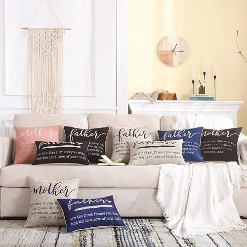 Miniatura 3 de TRENDIN Fundas de almohada para el Día de la Madre de 18 x 18 pulgadas, con frase retro, funda de almohada decorativa para sofá cuadrado para mamá