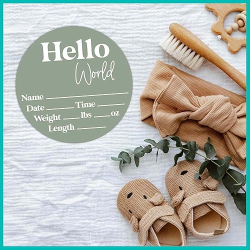 Miniatura 68 de Letrero de estadísticas de nacimiento para recién nacido, anuncio de nombre de bebé, accesorio de fotografía de Hello World Elephant Hospital
