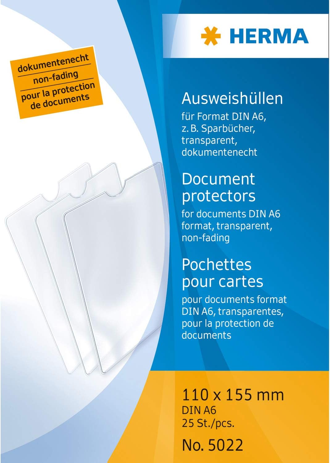 Herma ID Card Holder Protective ID Card Holder 110 x 155 mm Transparent
