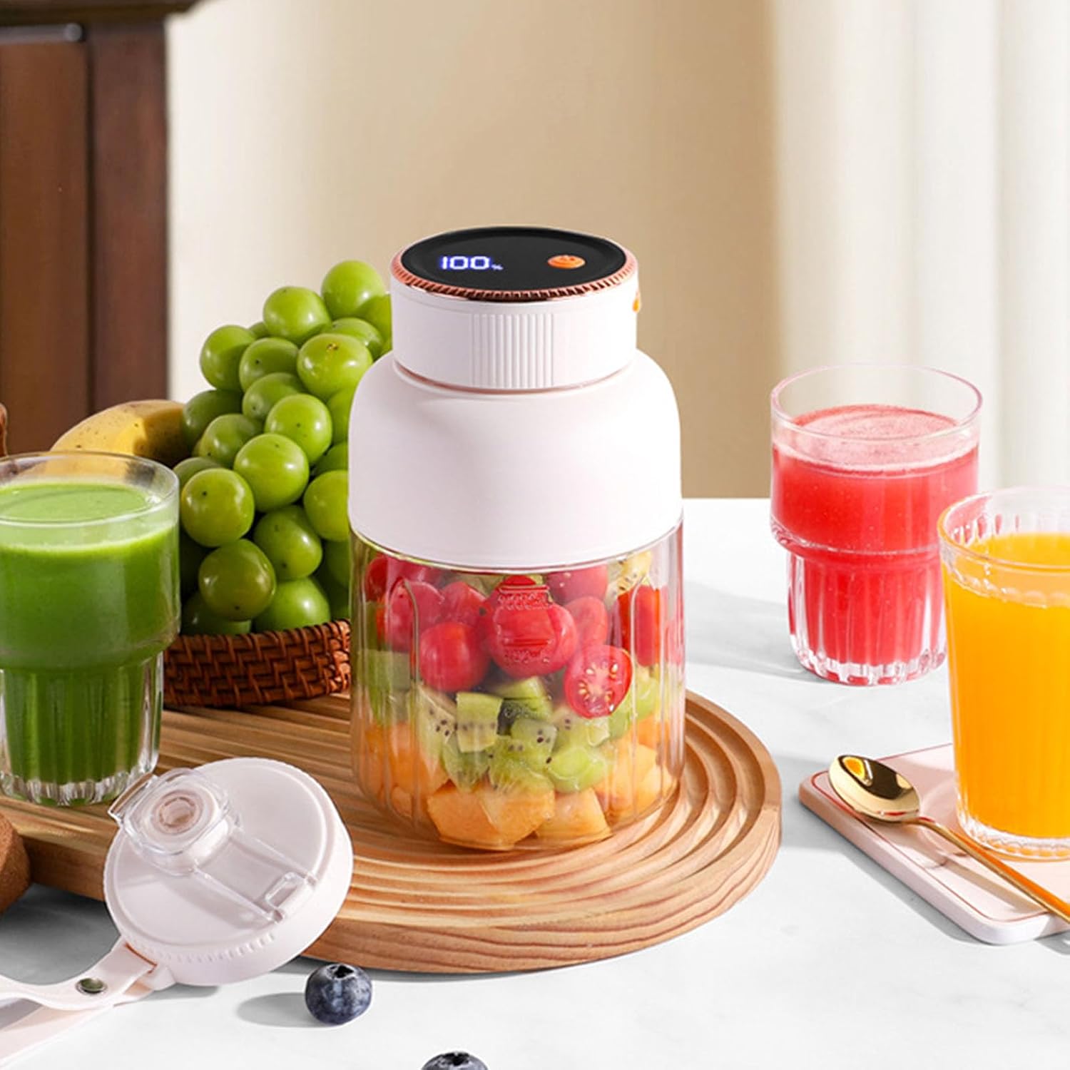Lightweight 1400ML Handheld Processor Great for Fruits Vegetables and Prepared Infant Food ABS Substance Combiner