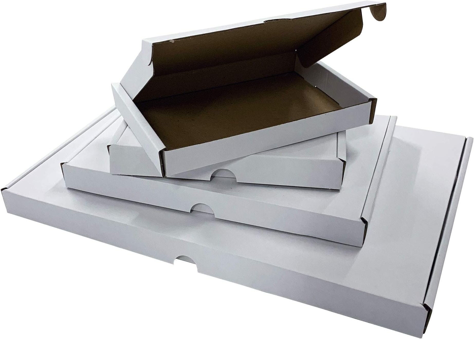 Schott Packaging 50x White A6 Mailing Box - C6 Large Letter Postal Shipping Mailing Box - 112mm x 163mm x 20mm - Ideal for Mailing Shipping Postage Office Small Business Royal Mail - 50 Pack