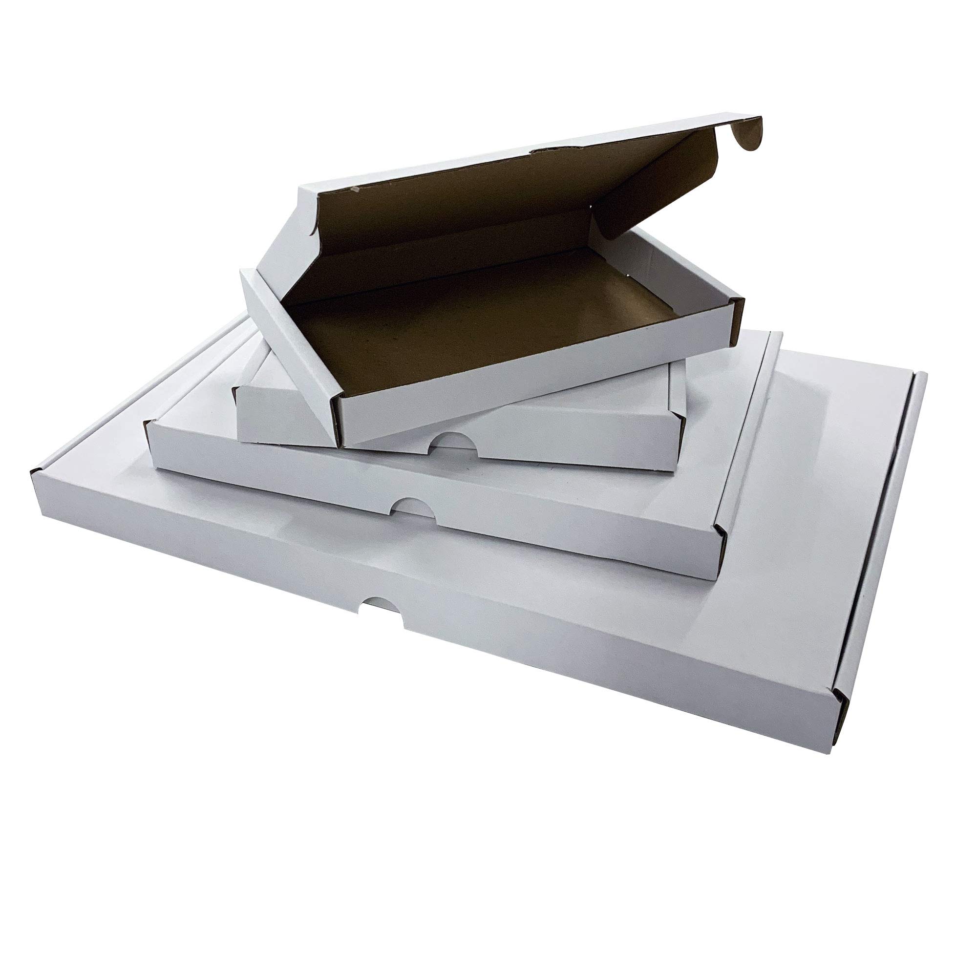 Schott Packaging 50x White A6 Mailing Box - C6 Large Letter Postal Shipping Mailing Box - 112mm x 163mm x 20mm - Ideal for Mailing Shipping Postage Office Small Business Royal Mail - 50 Pack