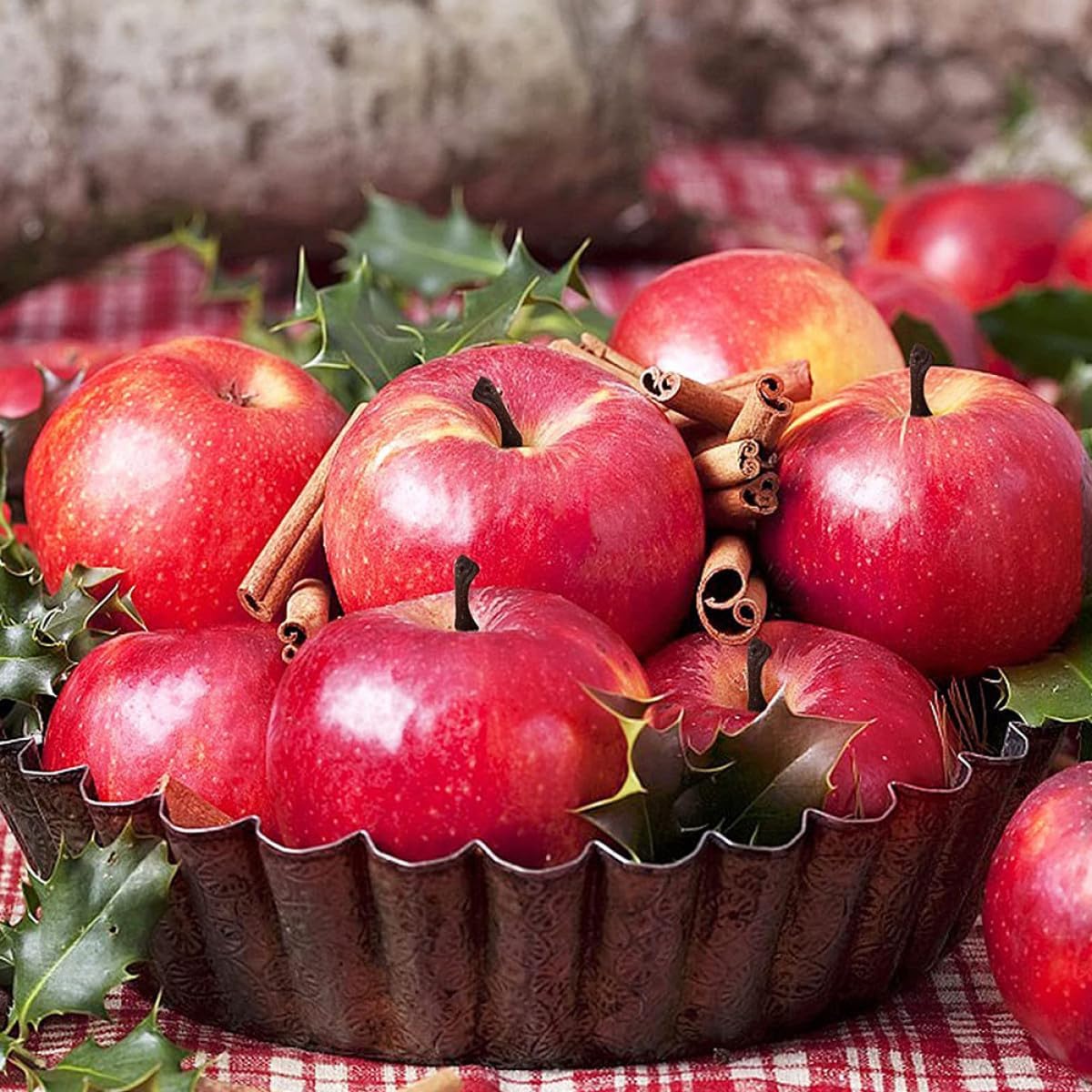 6pcs Realistic Artificial Red Fruit Simulation Decor Plastic Fruit Model for Home Kitchen Cabinet Display