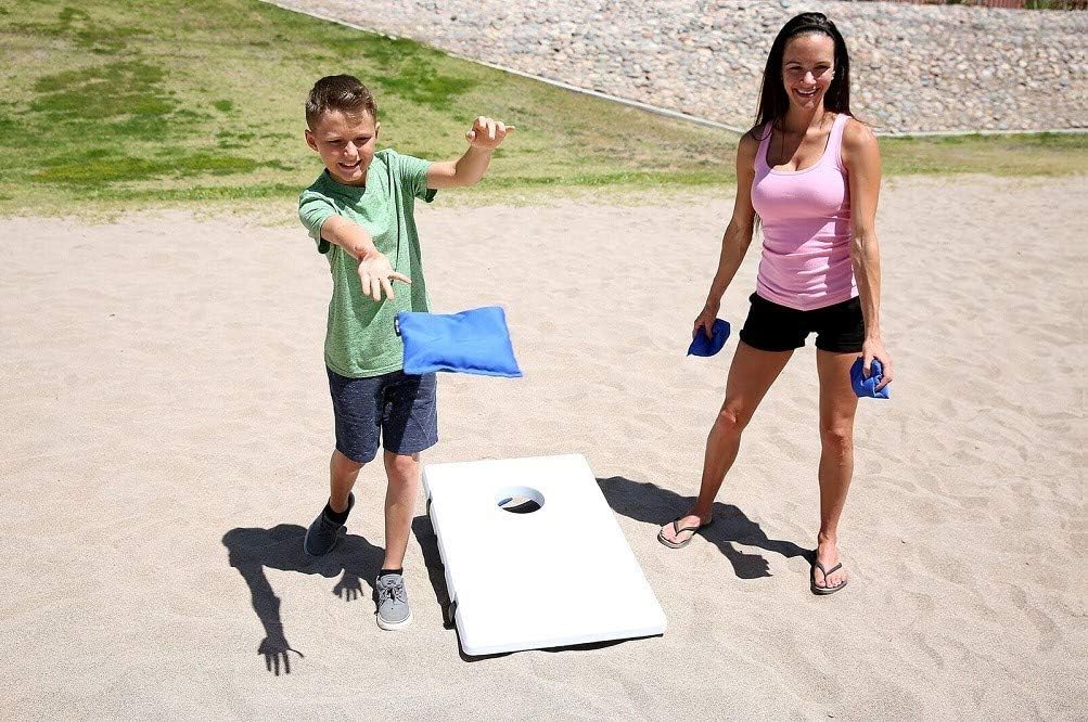 Driveway Games EZ Carry Portable All-Weather Cornhole Set Travel Corn Toss Boards & Regulation Bean Bags : Sports & Outdoors