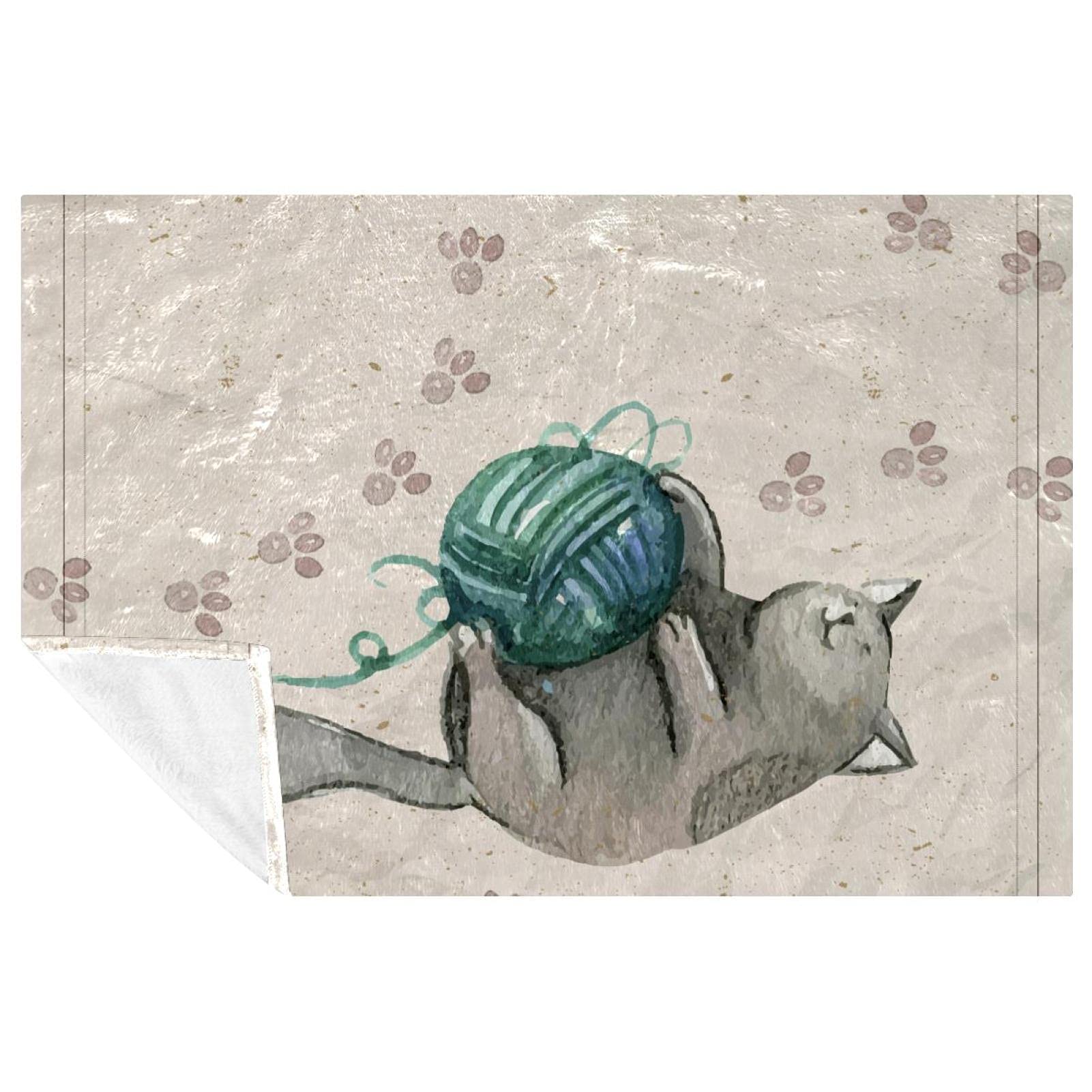 Couverture chaude en laine pour pique-nique et camping au design fait main