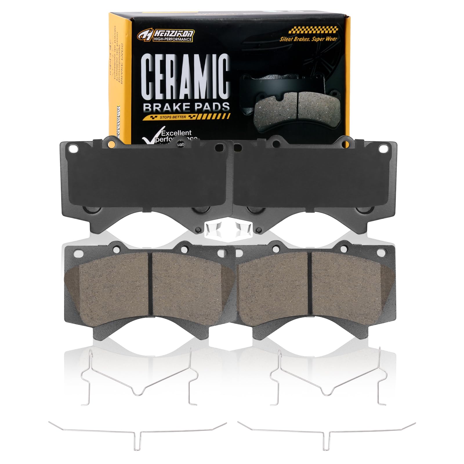 Amazon.com: HYFTJYZ Ceramic Front Brake Pads Set Compatible with