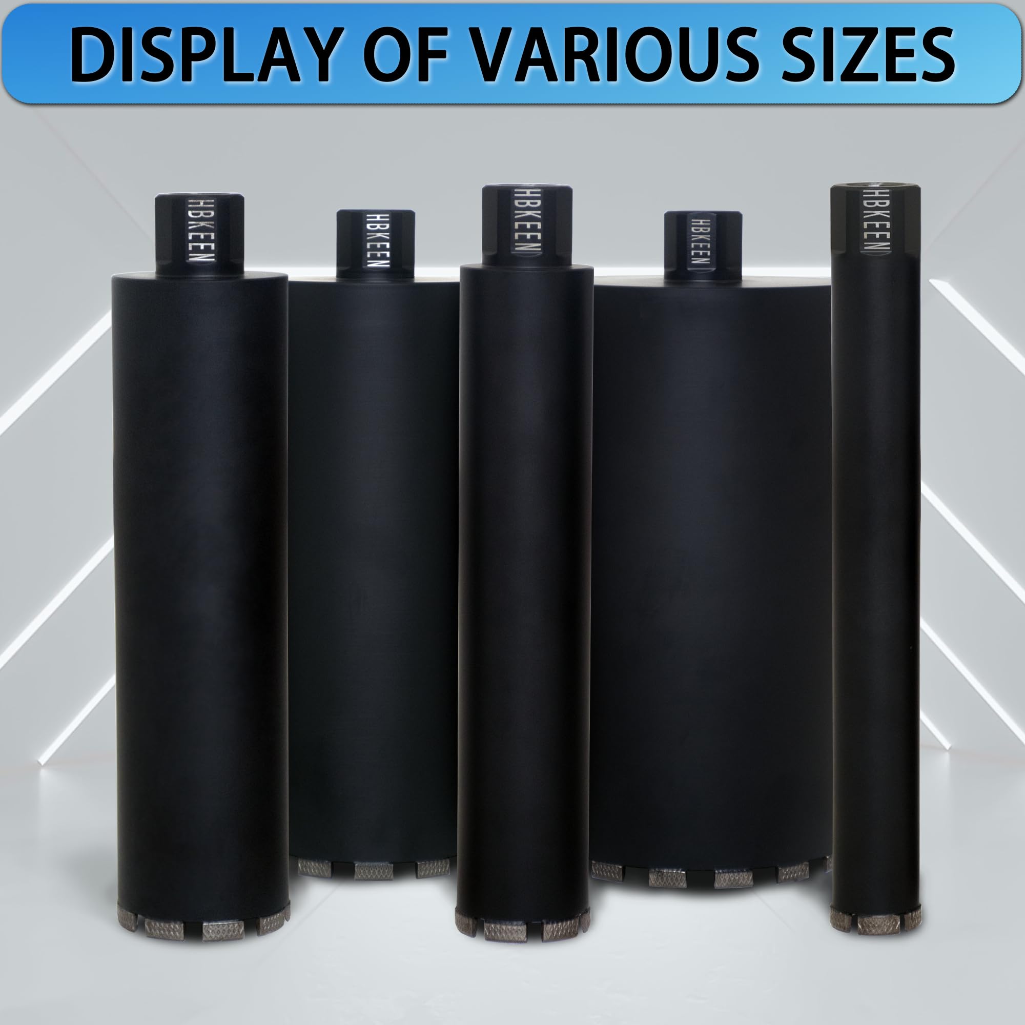 Punte per carotaggio a umido da 2", punta diamantata da 2 pollici per calcestruzzo, marmo, granito, mattoni, muratura dura, profondità di foratura di 14", albero da 1-1/4"-7, segmento da 10 mm, solo