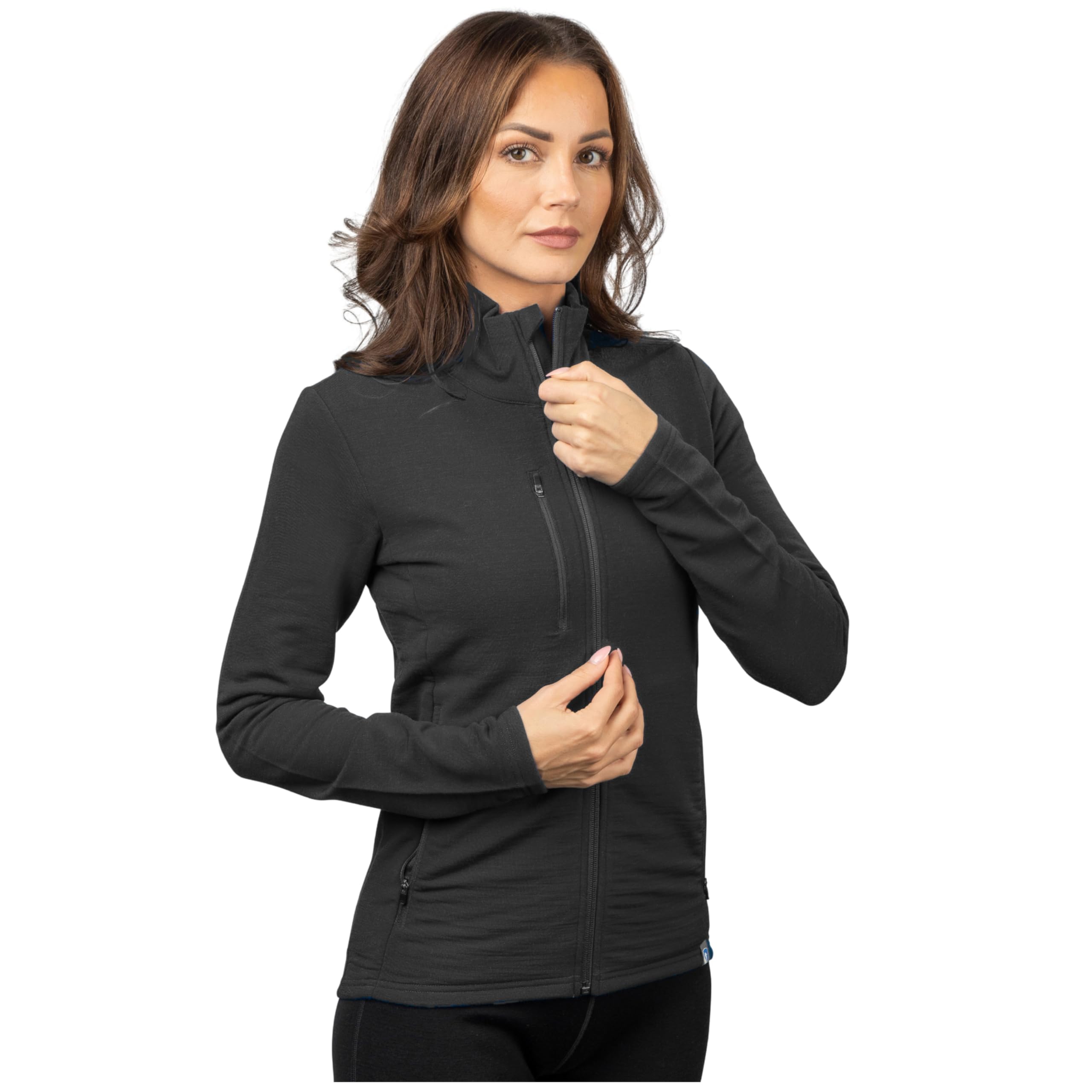 ALPIN LOACKER Merino Jacke Damen 270 g/m² I Merinowolle Fleecejacke atmungsaktiv I Wolljacke für Outdoor und Freizeit