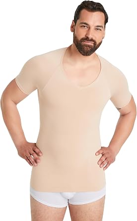 FINN Seamless Compression Vest Men's Without Seams - Figure-Shaping Shapewear Short Sleeve Shirt - Strong Body Shaper for Men