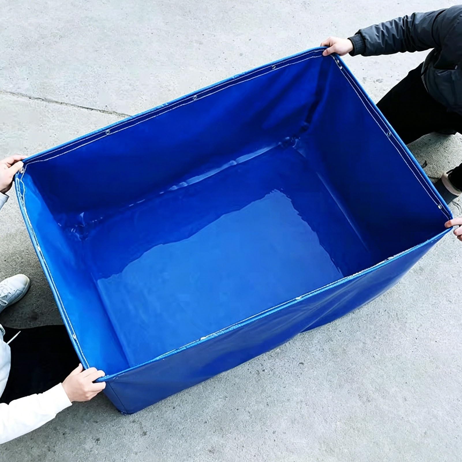 Étang à poissons en toile pliante Luyckfrazy 3x3x0.8m pour élevage hors sol