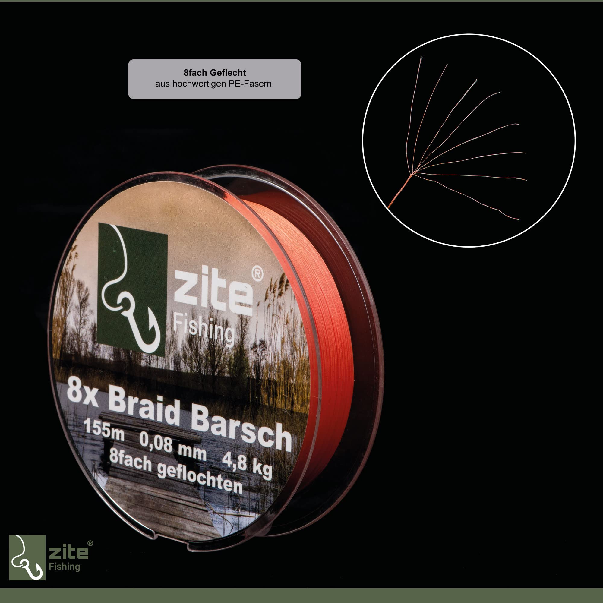 きらきら8504 Zite Fishing 8 x Braided Fishing Line - Braided Line 8-Braid Bass