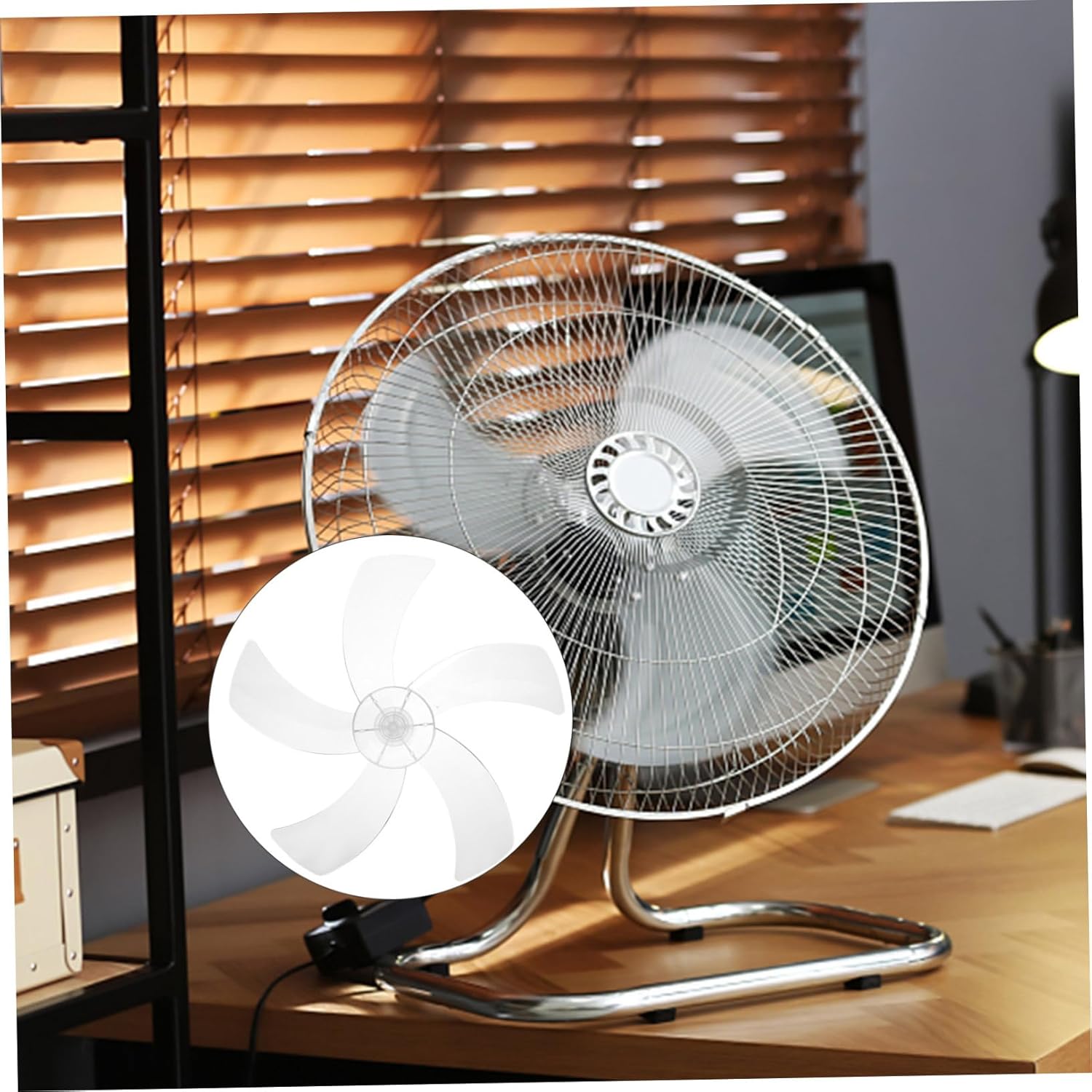 PRETYZOOM Fan Blade Replacement for Pedestal Table Fans Five Blade Indoor Fan Blades Accessory for Easy Installation and Enhanced Performance