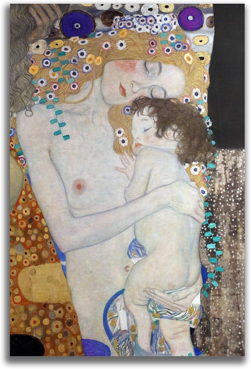 Waeta Rnvzx Gustav Klimt's Poster Famous Artwork Canvas Painting Mother And Child Wall Art Gustav Klimt's Prints For Living Room Decor Picture 50x70cm No Frame