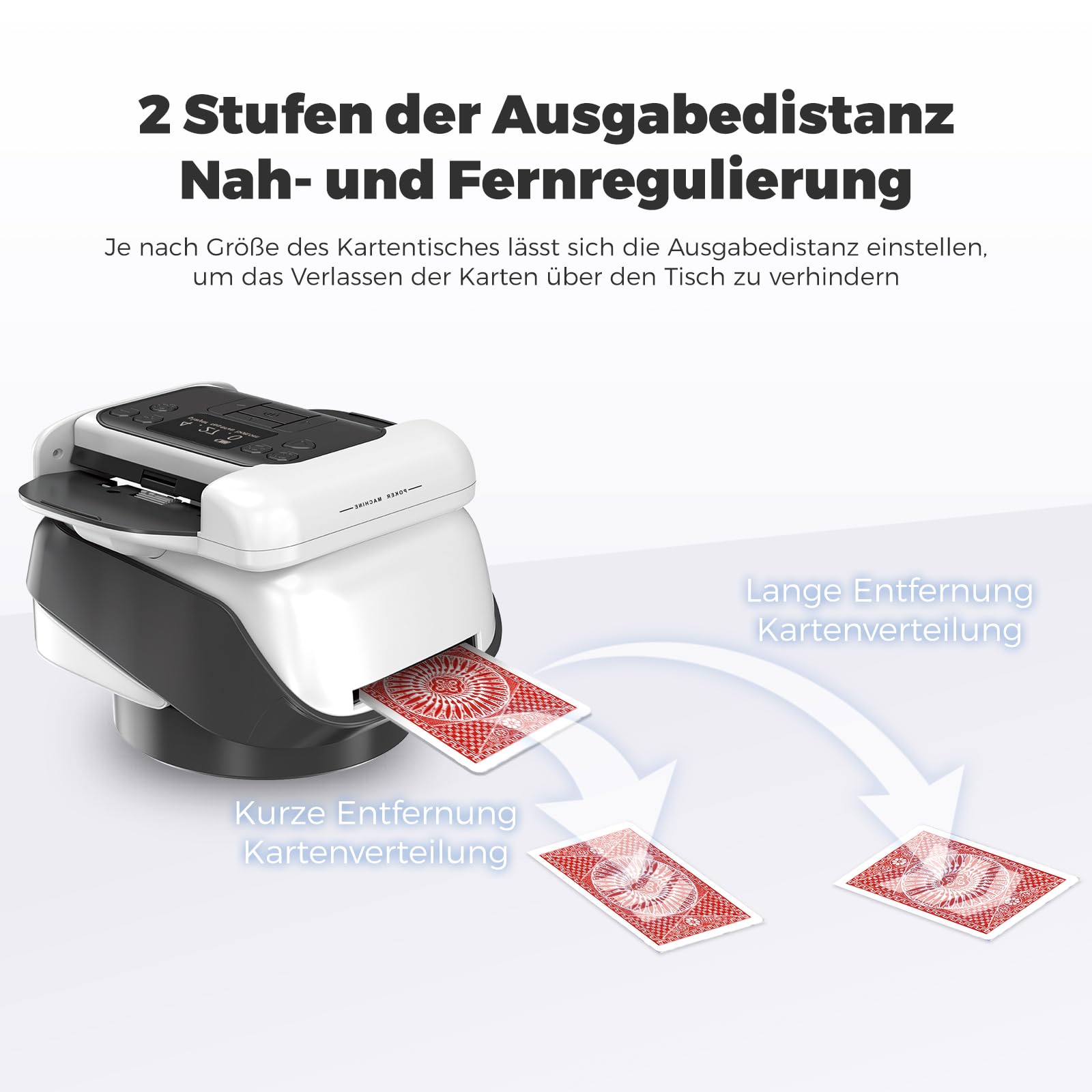 Automatischer Kartengeber & Kartenmischer mit 360° Drehfunktion, anpassbarer Kartenzuteilung für beliebig viele Spieler, vielseitigem Ausgabewinkel, Kompatibilität (mit Fernbedienungen)