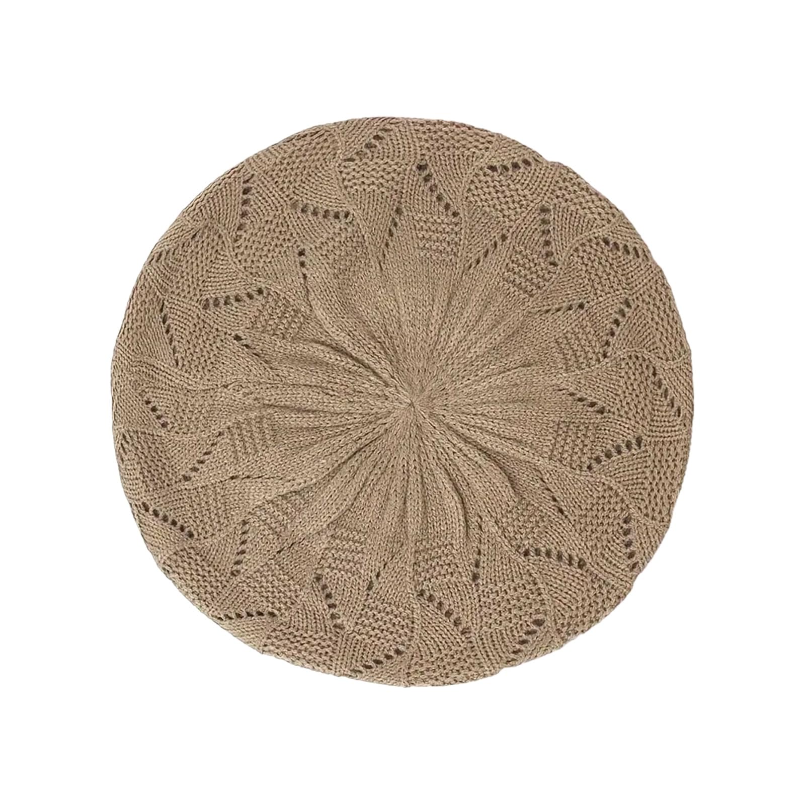 MICFENY Elastic Stretchy Hollowed Berets Cap Breathable Lady Casual Painter Hat For Women and Teens Girl Everyday Wear