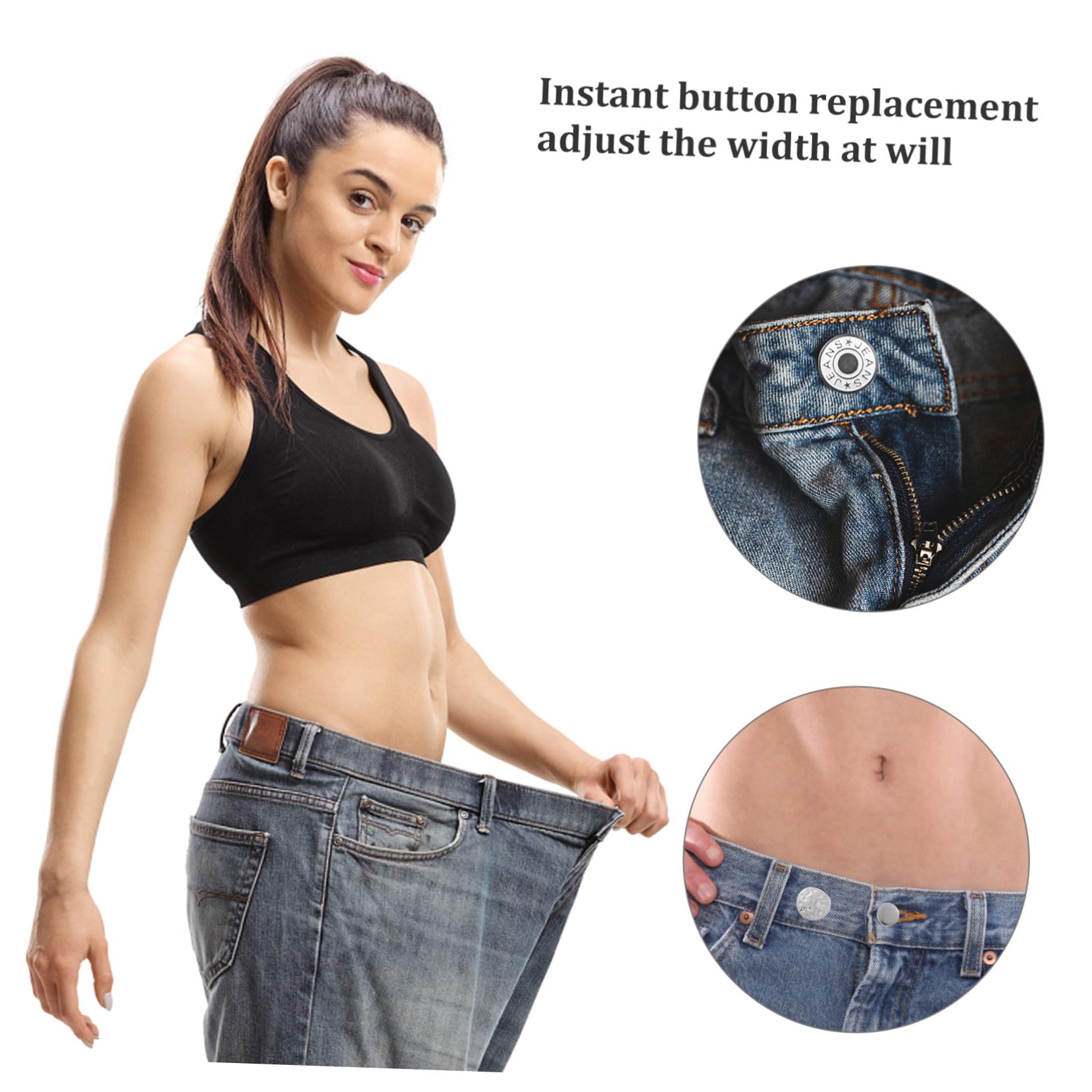 180 Pezzi Kit Bottoni Jeans Rimovibili in Rame con Cacciavite Ricambio senza Cuciture per Pantaloni e Giacche Modelli Assortiti per Sostituzione Rapida e Facile