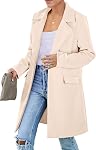 PRETTYGARDEN Women's Fall Long Blazer Jackets Long Sleeve Lapel Pockets Loose Fit Work Casual Blazers Outerwear