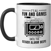 Funny Nuclear Engineer Nuclear power plant Ceramic Mug, Black/White