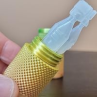 Vista 90 de Znet3D Eye Drop Vial Holder & Travel Carry Case - Securely Holds Three (3) Single-Use Vials - Screw-On Lid, Knurled Pattern - Keep Vials Safe & Silk