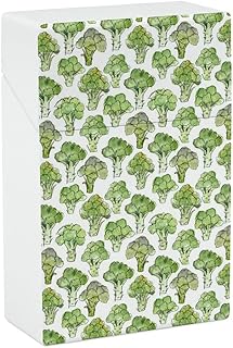 Vegan Broccoli Cigarette Case Portable Cigarette Box Holder Flip Open Storage Case for Men Women