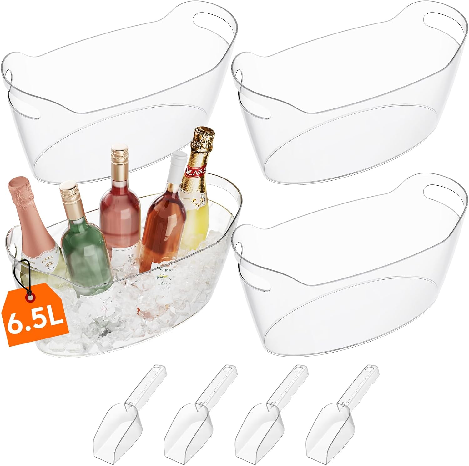 Lifewit 6.5L Ice Bucket for Parties, Portable Beverage Chiller
