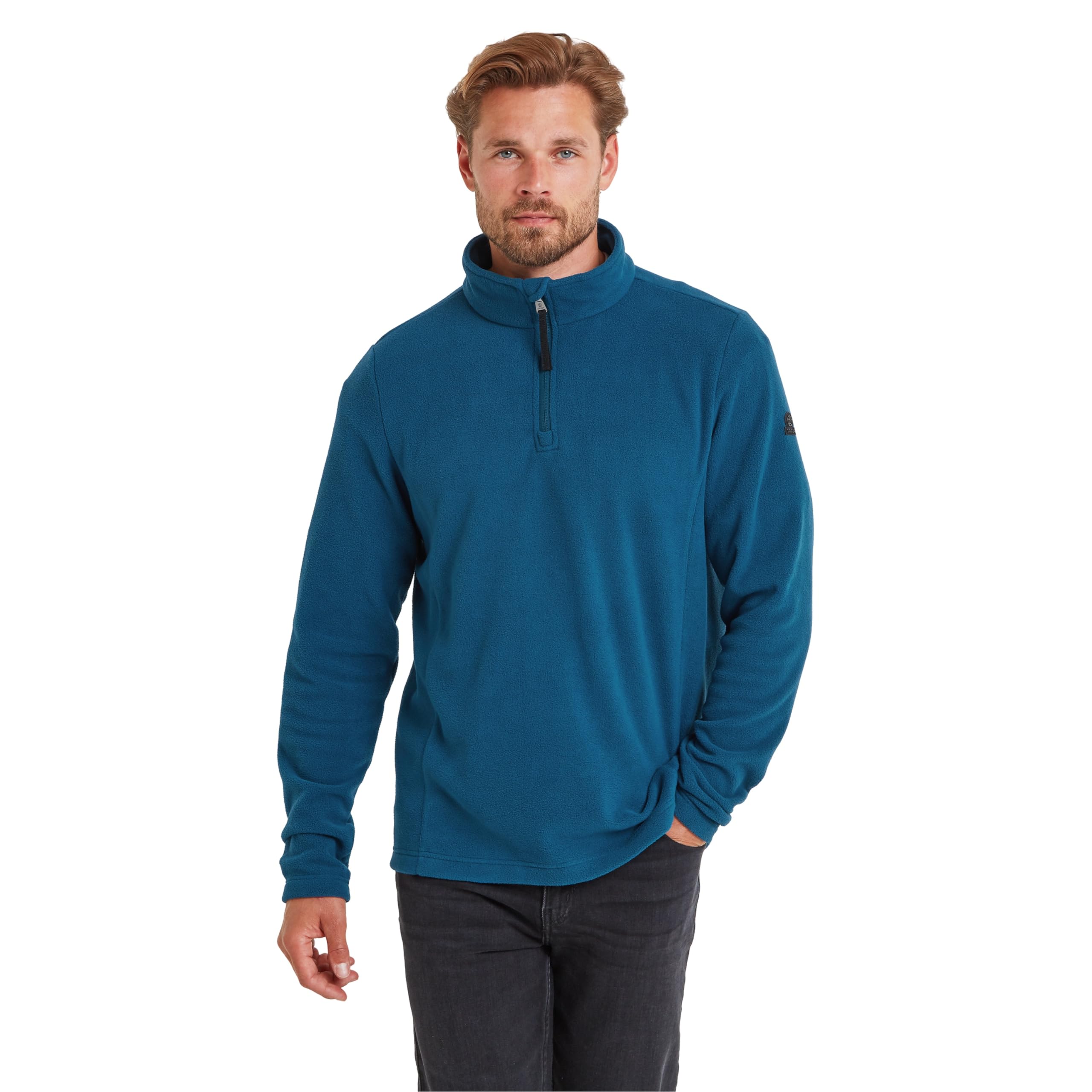 Tog24 Men's Marine Blue Revive Fleece Jumper. Fleece Jumper Made From 100% Recycled Polyester With Zip Neck. Fleece Lightweight & Warm, Anti-Pill Fabric 4XL