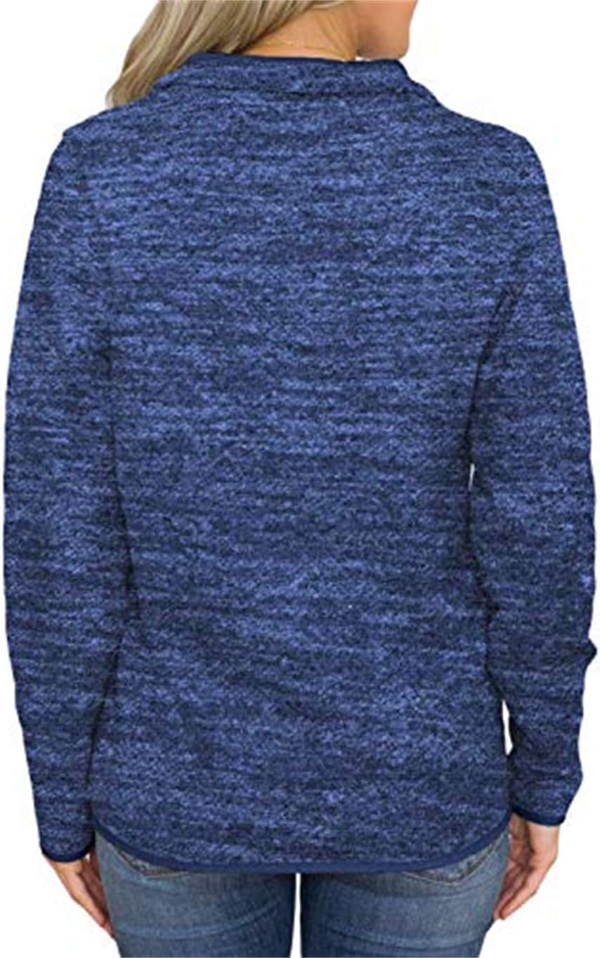 Artfish Women's Women Quarter Zip Casual Pullovers Lightweight Fleece Sweatshirts with Pockets - Image 3