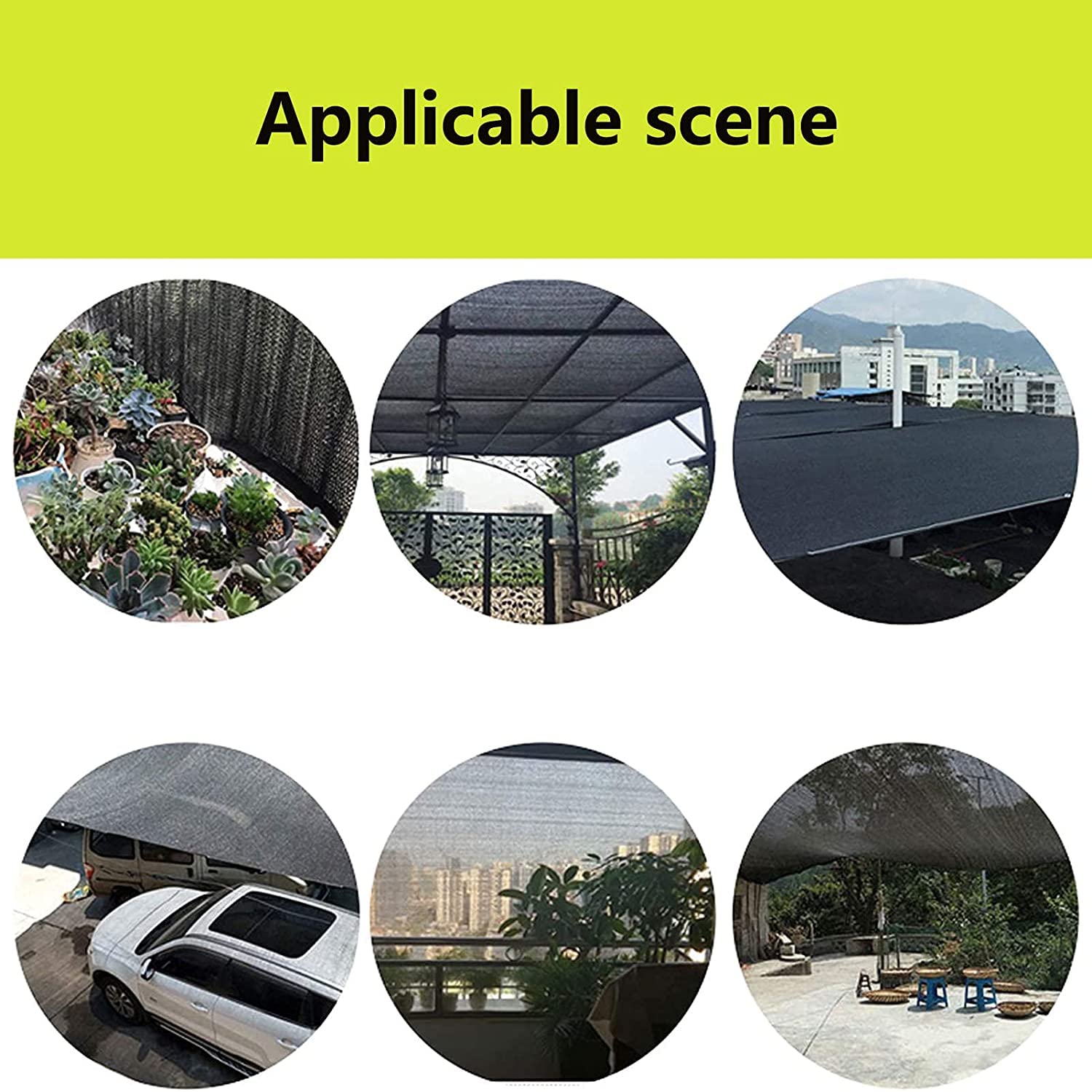 ABOSUN Sonnenschutztuch 90 % UV-Schutz – 2,4 X 50,8 M, HDPE, Grau, Mit Verstärkten Ösen Für Terrasse & Garten