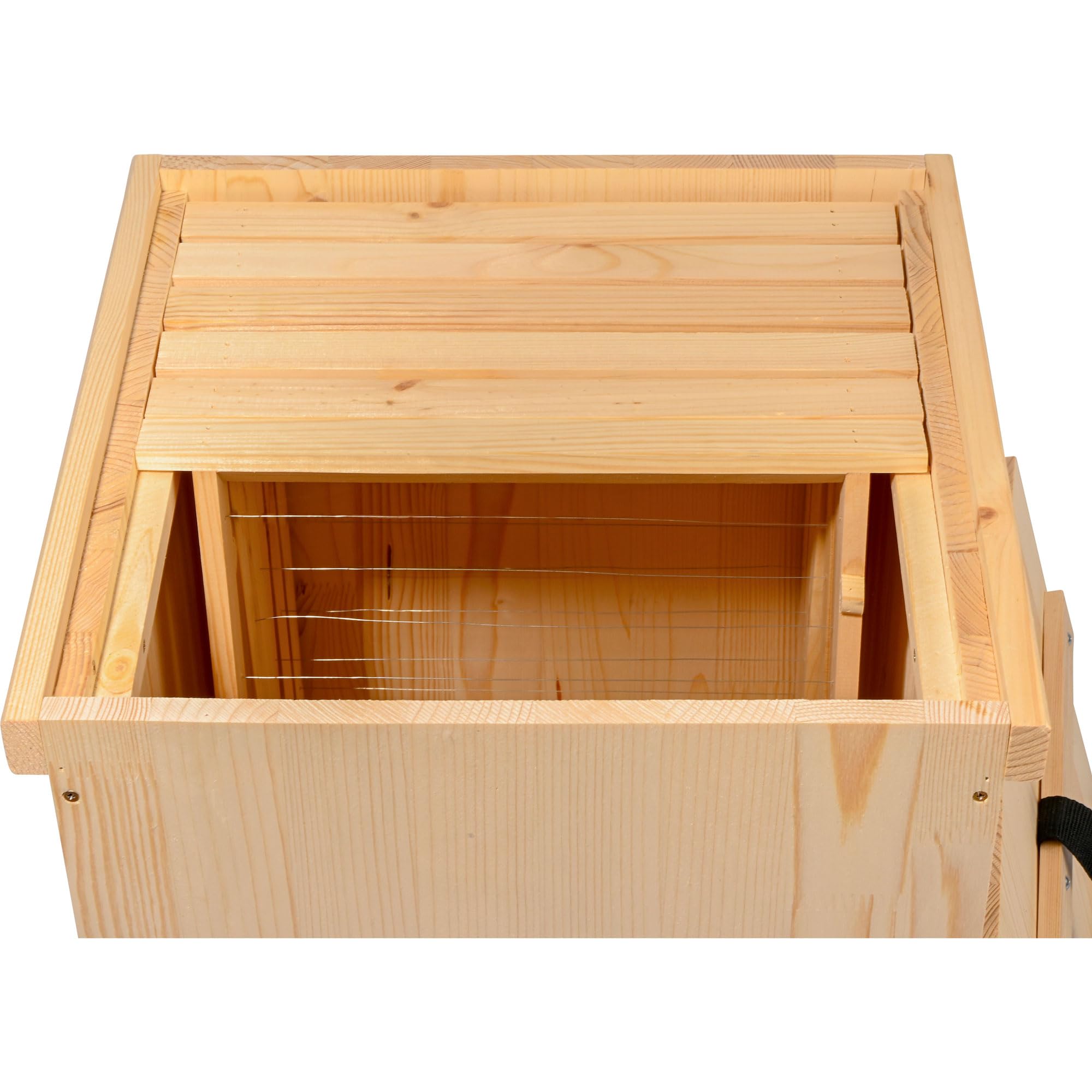 Luxus-Insektenhotels Holz-Rähmchen für Einraumbeute im 10er Set mit waagerechter Drahtung - Imkerei-Holz-Rahmen für Wabenbildung - Imker-Zubehör - 33 x 3 x 45 cm - Natur